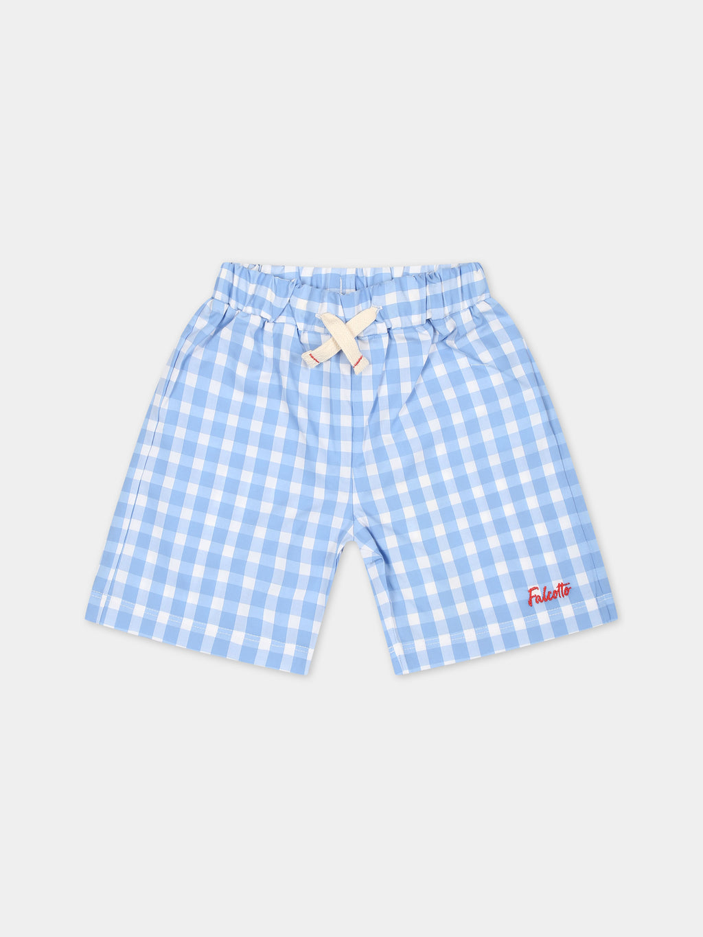 Light blue short for baby boy with logo